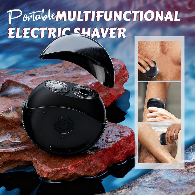 ✨ Portable Multifunctional Electric Shaver – Dual ring blades, IPX4 waterproof and compact UFO design 🪒⚡