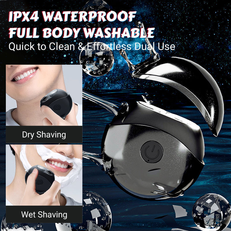 ✨ Portable Multifunctional Electric Shaver – Dual ring blades, IPX4 waterproof and compact UFO design 🪒⚡