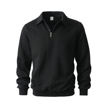 🔥New arrivals offer-Men's Casual Half-Zip Cable-Knit Sweater