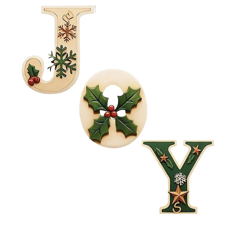 🎄⛄Christmas Wooden Wall Decor Letter Sign - HOME/JOY