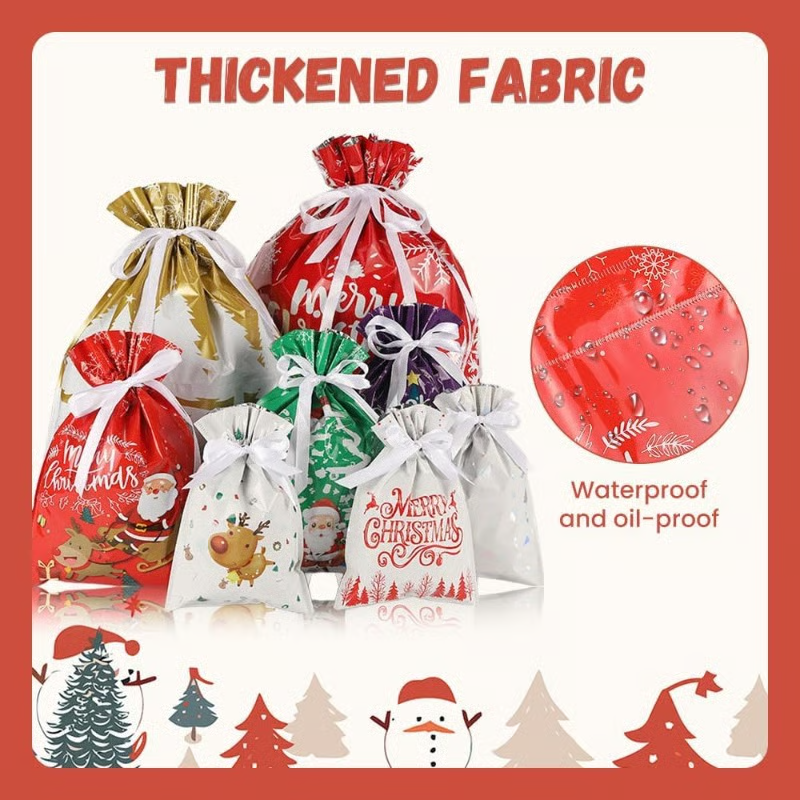 Christmas Drawstring Gift Bags