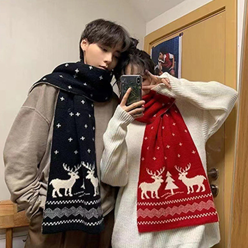 Soft Christmas Theme Knitted Scarves