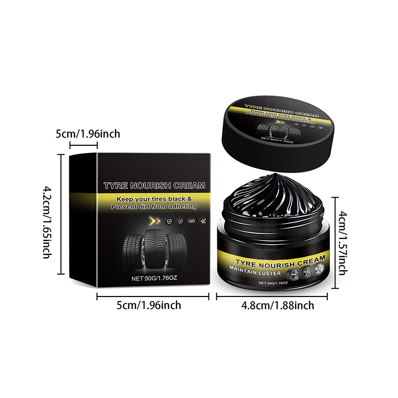 ✨ Tire wax – Restores black gloss, blocks UV, repels dirt. Easy & quick!🚗