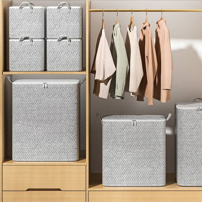 🔥Extra-Large Storage Organizer Box With Lid - Versatile For Clothes, Blankets & Bedding