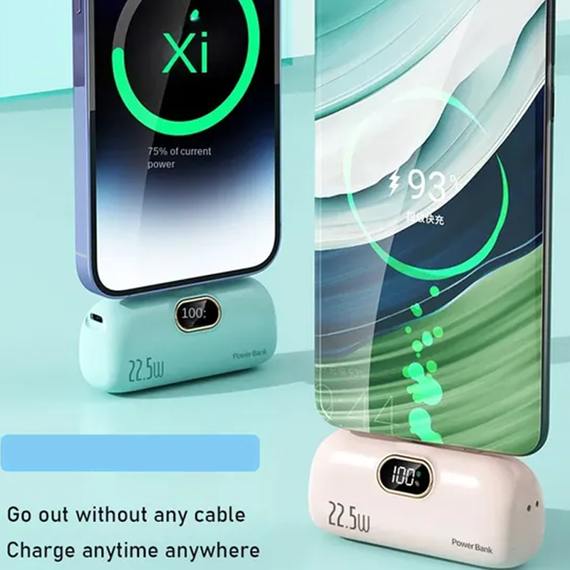 🔋 5000mAh Mini Portable Phone Power Bank