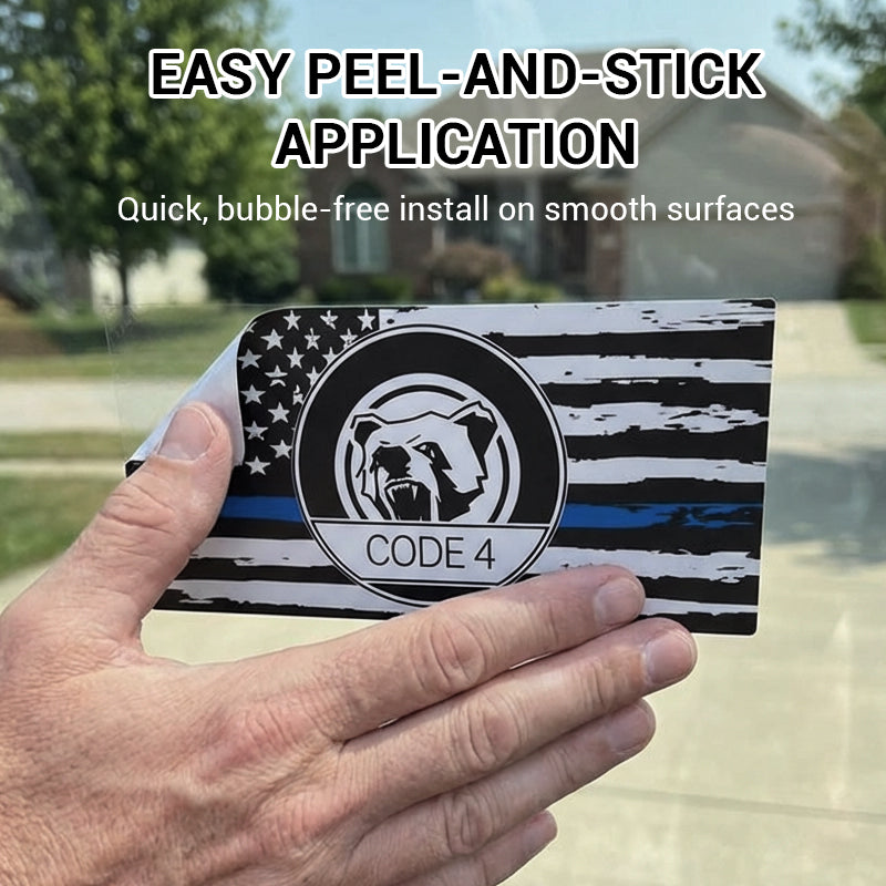 Weatherproof Patriotic Flag Vehicle Sticker Decal