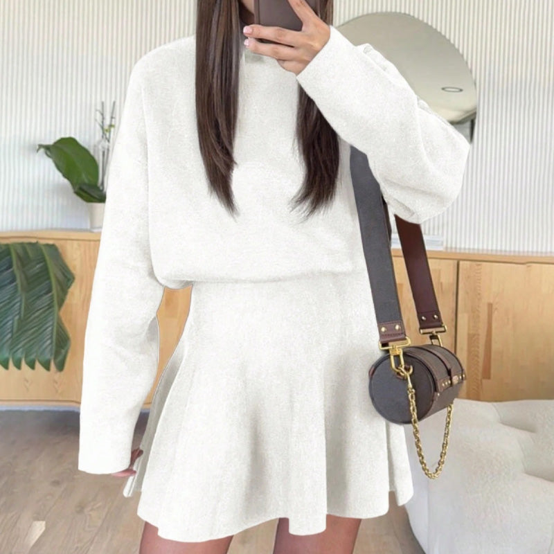 ✨🌸Women's Mock Neck Knit A-Line Mini Dress👗