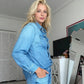 Women’s Faux Denim Pajama 2-Piece Set