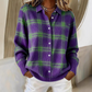 💖Women's Plaid Button-Down Sweater Jacket
