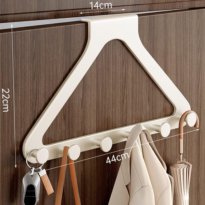 Drill-Free Over-the-Door 6-Hook Rack
