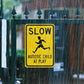 Slow Autistic Child At Play Warning Sign