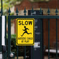Slow Autistic Child At Play Warning Sign