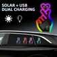 Solar-Powered Finger Heart LED Car Light