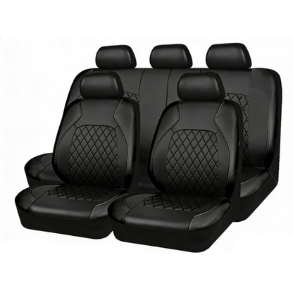 🚗9-Piece Universal Fit Leather Car Seat Cover Set