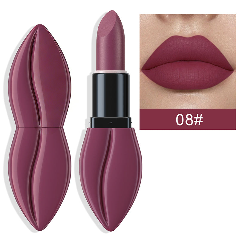 Long-Lasting Lip-Shaped Matte Lipstick