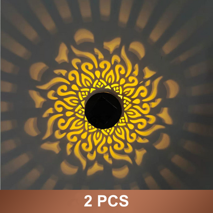 Solar-Powered Mandala Projector Light