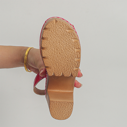 Chunky Heel Sandals – 9.5cm Block Heel, Secure Buckle & Rugged Grip 💃