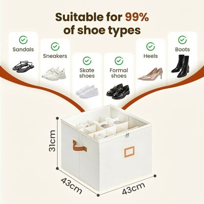 👟 Transparent, Foldable PVC Shoe Box, Waterproof Shoe Organiser For The Office