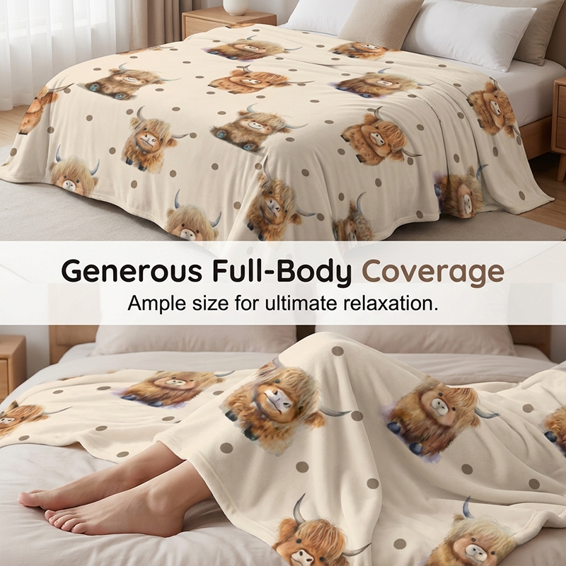 🔥 Ultra‑Soft Printed Flannel Throw Blanket