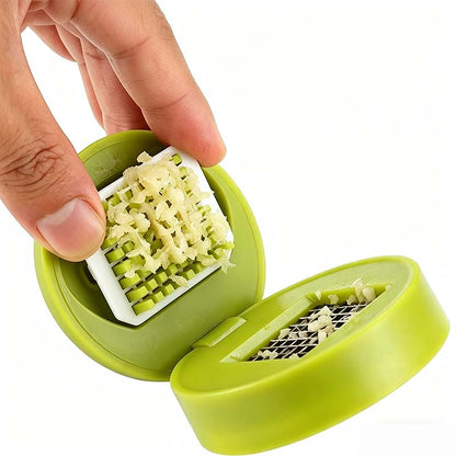 Mini Garlic Chopper and Press with Container