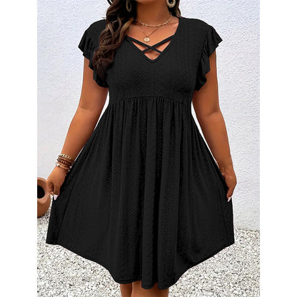 💥Women’s Solid Color Textured Knit Dress