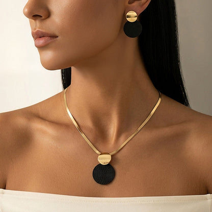 ✨ Modern Geometric Jewelry Set – Gold-Plated, Lightweight, Chic 🔶
