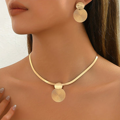 ✨ Modern Geometric Jewelry Set – Gold-Plated, Lightweight, Chic 🔶