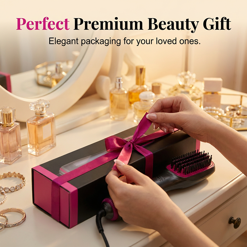 💥Professional 3-in-1 Hot Air Brush – Dry, detangle & volumize – 162K+ sold, salon results at home – smooth & shiny ✨🌀💨
