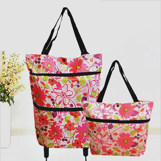 🔥2-in-1 Foldable Shopping Cart