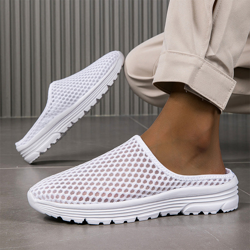 👟☁️Casual Comfort Breathable Mesh Slippers – Lightweight, airy, slip-on style – indoor & outdoor comfort. 🔥☀️