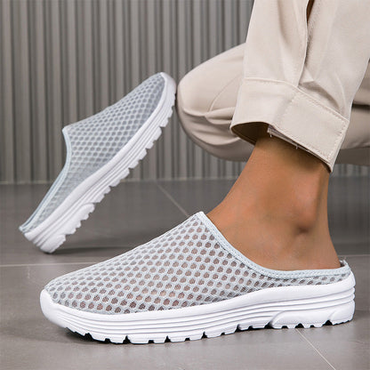 👟☁️Casual Comfort Breathable Mesh Slippers – Lightweight, airy, slip-on style – indoor & outdoor comfort. 🔥☀️