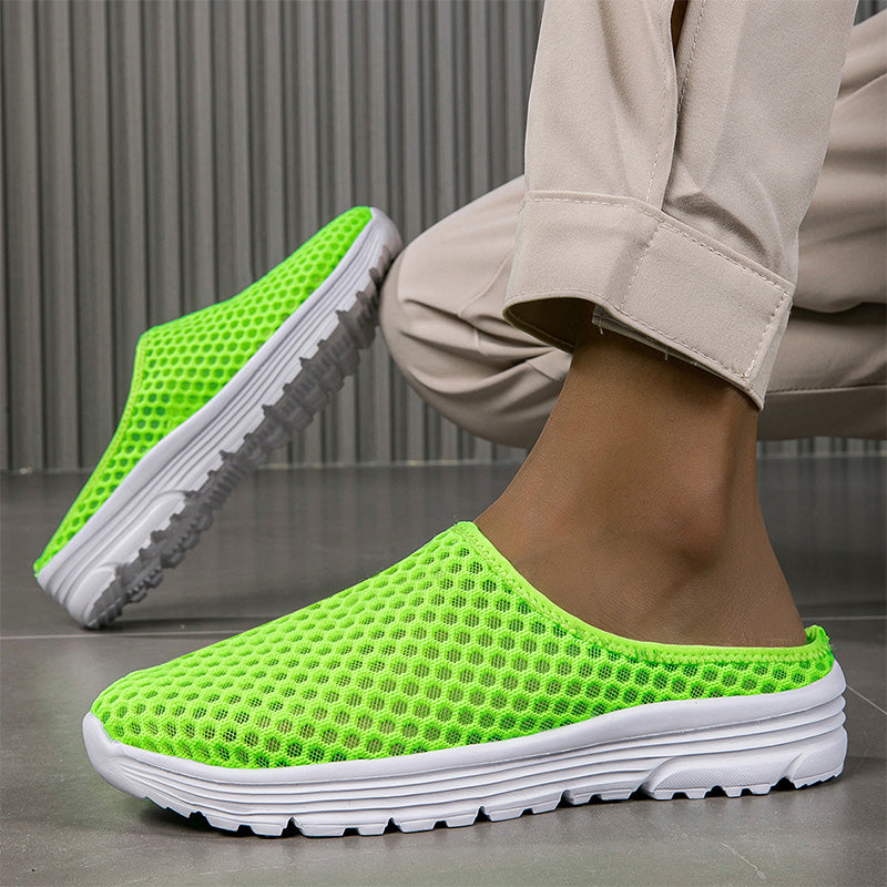 👟☁️Casual Comfort Breathable Mesh Slippers – Lightweight, airy, slip-on style – indoor & outdoor comfort. 🔥☀️