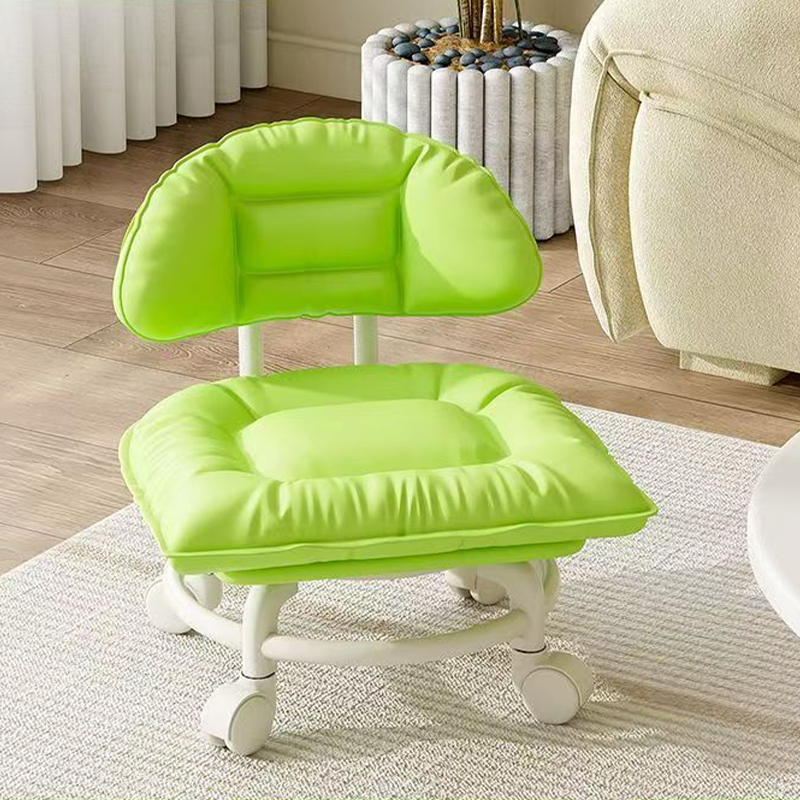 🪑 Rolling Low Stool with Backrest – Padded seat & silent casters – comfortable and mobile 🛠️