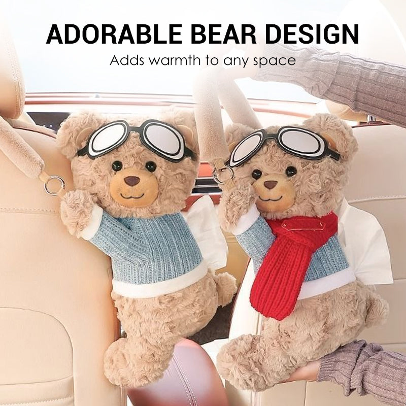 ✨Adorable Bear Plush Car Tissue Holder