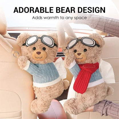 ✨Adorable Bear Plush Car Tissue Holder