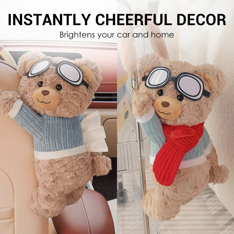✨Adorable Bear Plush Car Tissue Holder
