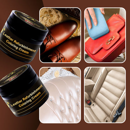 🌟Leather Paint & Repair Kit – 11 Vivid Colours, Protective Semi-Gloss Finish. Restores Shoes, Sofas & Accessories – Safe, Non-Toxic & Easy to Apply! 💪✨