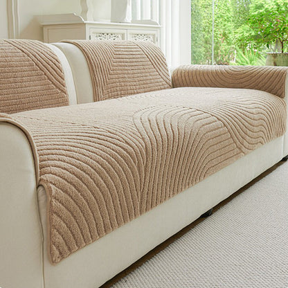 Velvet Sofa Cover – Cloud-Soft Warmth, Zero Slide ✨