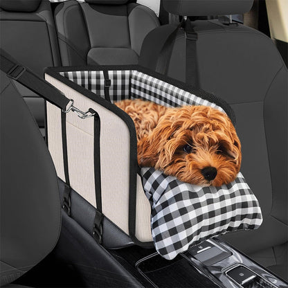 🐶Secure Travel Pet Booster – Portable Dog Car Seat Booster, Safety Harness Included Soft Padded Pet Travel Carrier for Small & Medium Dogs