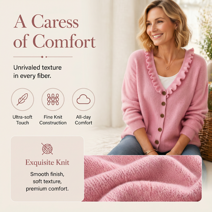 💖Women's Ruffle Collar Knit Cardigan
