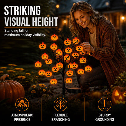 🎃🦇 43% OFF!👻Waterproof Halloween Pumpkin Solar Branch Lights