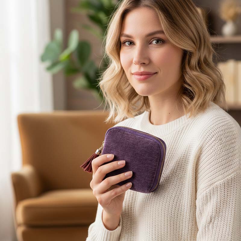 Mini Travel Jewellery Bag with Zip – Compact, Portable & Perfect for Rings, Earrings & Necklaces ✨