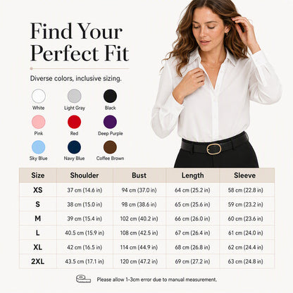 ✨ Silky Sheen, Elegant Everyday Drape | Women's Satin Button-Down Shirt