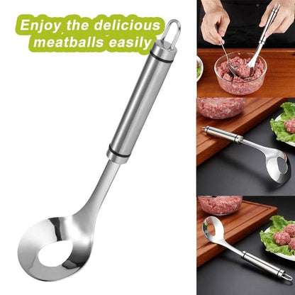 🥳Meatball Spoon! Non-stick, scoop & drain – perfect gift. Mess-free cooking – grab yours! ✅