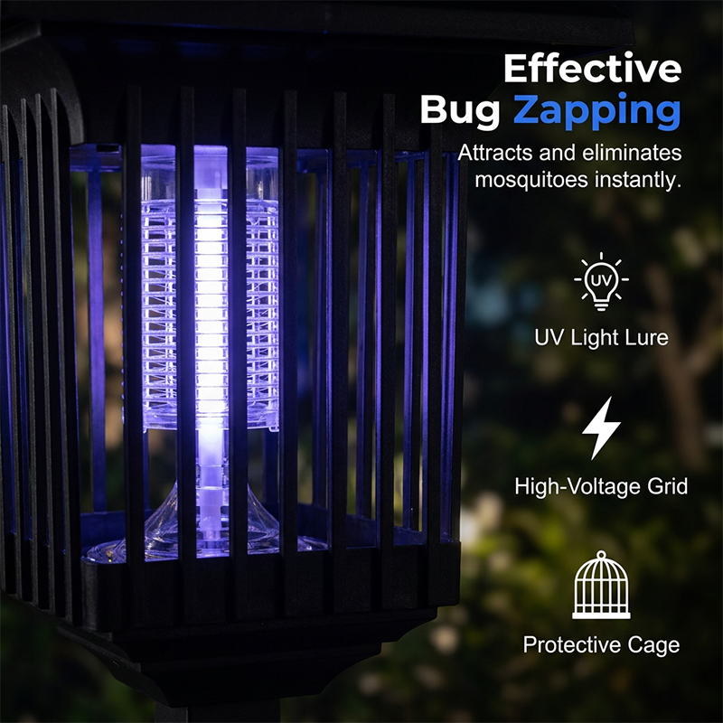 Solar Powered 2-in-1 Mosquito Zapper & Garden Light