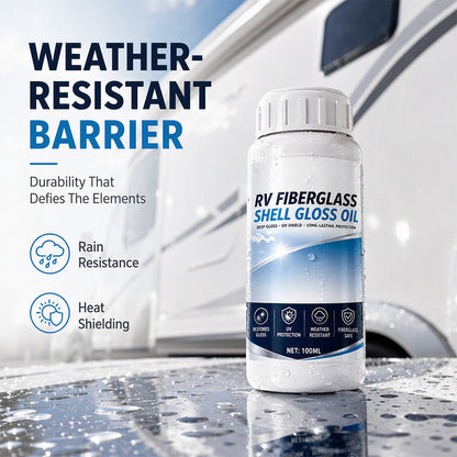 🚐 RV Fiberglass Gloss Oil Shine Restorer – UV‑Protective, Easy‑Apply, Long‑Lasting ✨