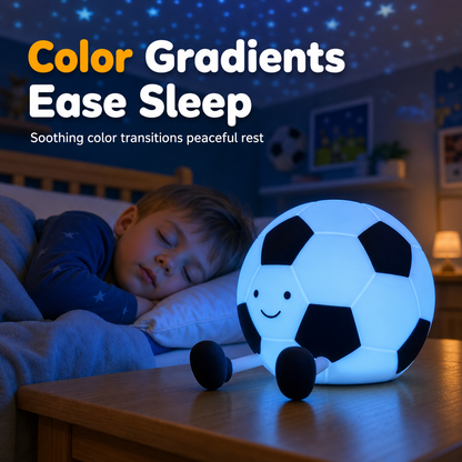 ⚽ 💡 Rechargeable Soccer Night Lights – Soft Glow, Tap Control, Kid-Safe ✨