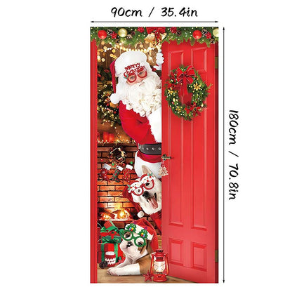 Christmas Door Cover For Instant Holiday Decor