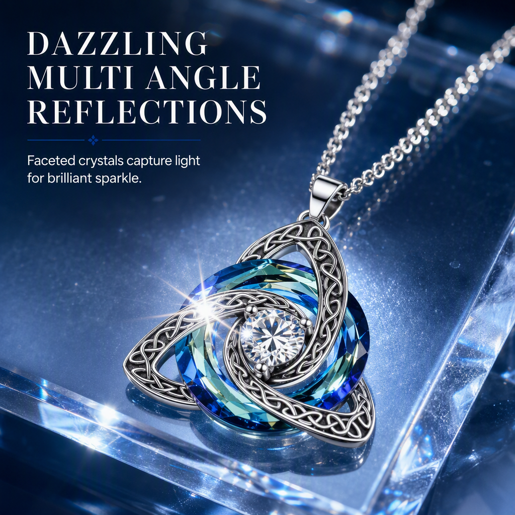 Women's Celtic Knot Birthstone Pendant Necklace